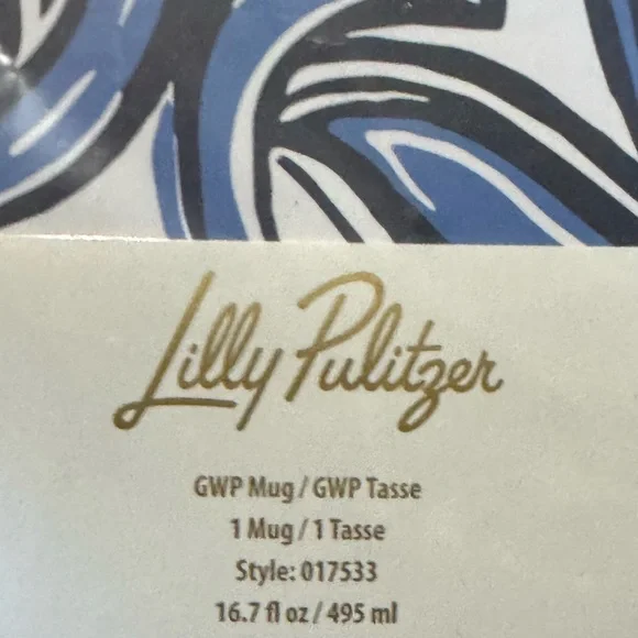 LILLY PULITZER CERAMIC MUG IN Resort White Give It A Whirl - Picture 5 of 8